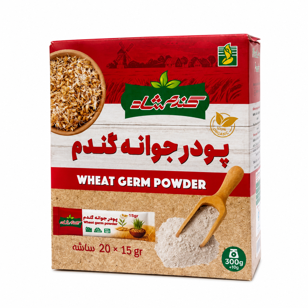 Poodr javane gndom پودر جوانه گندم ساشه گندم شاد - تصویر 1